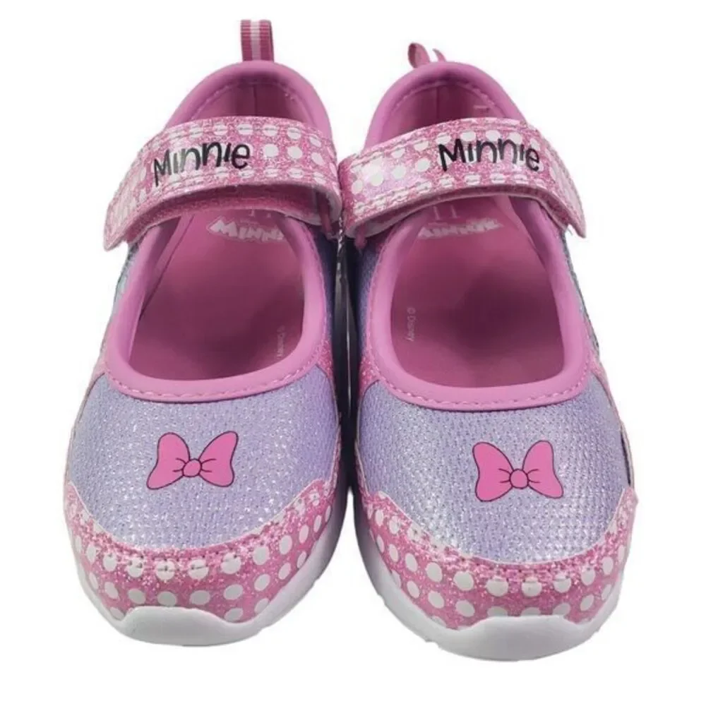 Disney Minnie Shoes for Girls - Pink Mary Jane LED Light Up Shoes Size 11 (19cm)